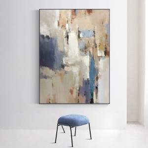 มือทาสีตกแต่งบ้านขนาดใหญ่ผนังจิตรกรรมที่มีสีสันบทคัดย่อผ้าใบศิลปะภาพวาดสีน้ำมัน