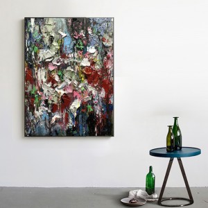 ขายส่งบันไดทางเข้าตกแต่งผนังศิลปะสมัยใหม่นามธรรมแฮนด์เมดน้ำมันผ้าใบภาพวาดภาพ