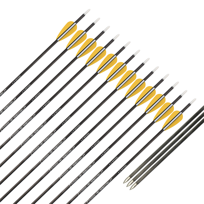 ELONG กลางแจ้ง 110322 ID4.2mm SP700 คาร์บอนไฟเบอร์ลูกศรยิงธนูการยิงธนูการยิงธนู