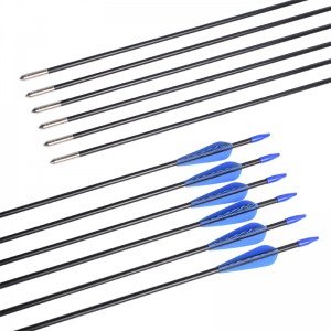 ELONG กลางแจ้ง 110099 ID5mm 28 นิ้วไฟเบอร์กลาสลูกศรเสือแบบใบพัดยิงธนูยิงธนูโดยใช้