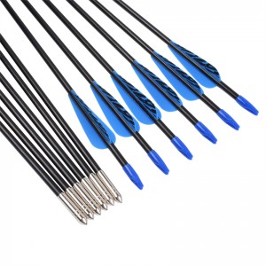 ELONG กลางแจ้ง 110099 ID5mm 28 นิ้วไฟเบอร์กลาสลูกศรเสือแบบใบพัดยิงธนูยิงธนูโดยใช้