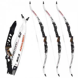 Nika Archery 210018 64inch RH ILF Recurve Bow Busur Recurve สำหรับการฝึกยิงเป้าหมายกีฬากลางแจ้ง