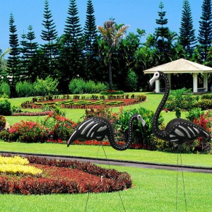 สีดำโครงกระดูกลาน F Lamingos ฮาโลวีนพลาสติก F Lamingos สนามหญ้าเครื่องประดับตกแต่งซอมบี้สนามหญ้าเครื่องประดับ