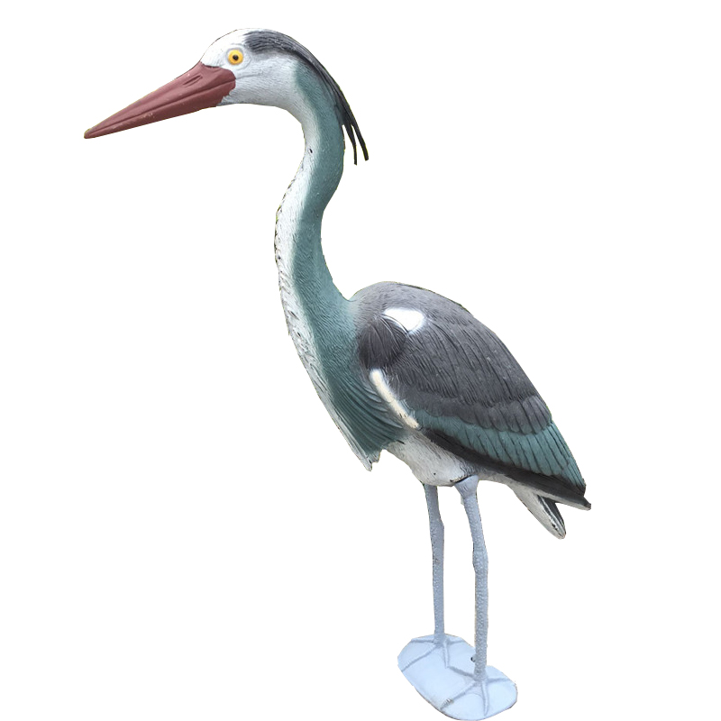 นกกระสาสีฟ้าล่อพลาสติกลานสวนสนามหญ้าศิลปะเครื่องประดับตกแต่ง