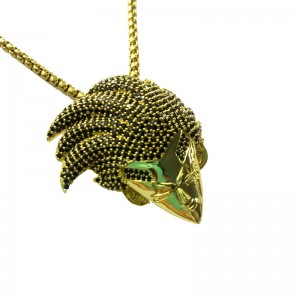 จี้ผักเพทายสีเต็มรูปแบบ