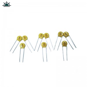 ต้นฉบับ ODM ผู้ผลิตตัวต้านทานสีเหลืองซิลิกอน 10D221 เส้นผ่าศูนย์กลาง 10 มิลลิเมตรโลหะออกไซด์ MOP Varistor สำหรับแหล่งจ่ายไฟ