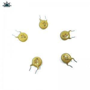 ประเทศจีนผู้ผลิตต้นฉบับชิ้นส่วนอิเล็กทรอนิกส์ Passive MOV สีเหลือง 10 มม. HVR10D511K ZINC ออกไซด์ Varistor