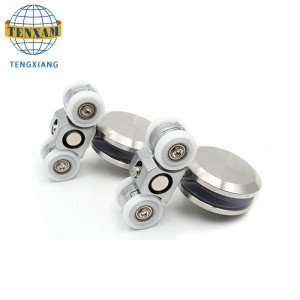 ประตูบานเลื่อนลูกกลิ้งล้อประตูกระจกประตูแขวนล้อฮาร์ดแวร์ประตูบานเลื่อนประตูบานเลื่อน