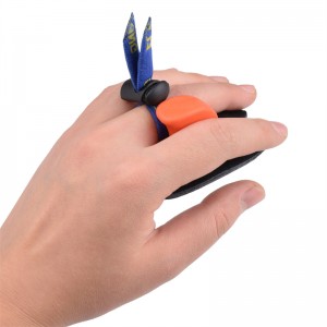 ELONG กลางแจ้ง 42ft05 LH M ขนาดยิงธนูนิ้วแท็บนิ้วป้องกันนิ้ว S Aver หนังถ่ายภาพแท็บสำหรับ R Ecurve Bow