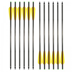 ELONG กลางแจ้ง 117805 18 นิ้วคาร์บอนสลักเกลียว OD 8.8 มิลลิเมตรยิงธนูหน้าไม้การล่าสัตว์กีฬาโดยใช้สลักเกลียว