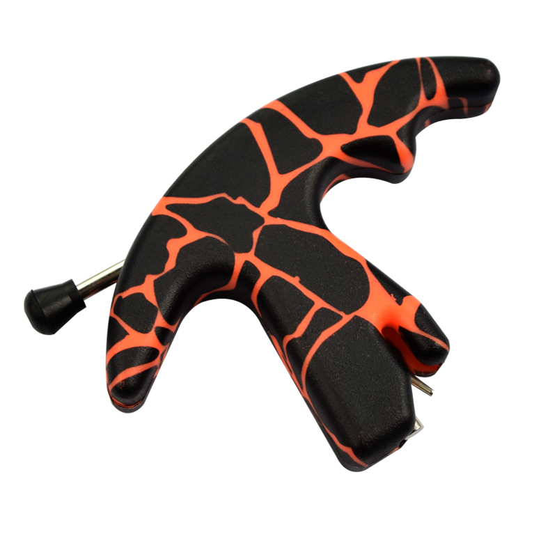 ELONG กลางแจ้ง 42RA01-OGS สีส้ม Camo Thumb ปล่อยช่วยเหลือยิงธนูธนูทดกำลังการถ่ายภาพเอดส์