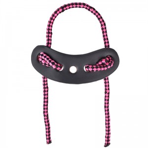 ELONG กลางแจ้ง 470019 ข้อมือสลิงสีชมพูหนังโลหะ Gronet ยิงธนูธนูทดกำลังการถ่ายภาพโดยใช้