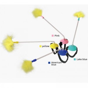 โรงงานอุปทานโดยตรงของอุปกรณ์สัตว์เลี้ยง, แมวรักษาตัวเองของเล่นคอแมวคอของเล่นฤดูใบไม้ผลิเท้ากับแตะเพื่อแซวแมวติด