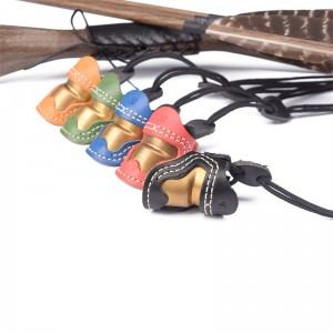 ELONG กลางแจ้ง 420028 เมตรขนาดยิงธนูนิ้วหัวแม่มือแหวนนิ้วหัวแม่มือเกราะที่ทำด้วยมือนิ้วป้องกันนิ้วหัวแม่มือสำหรับอุปกรณ์ยิงกล...