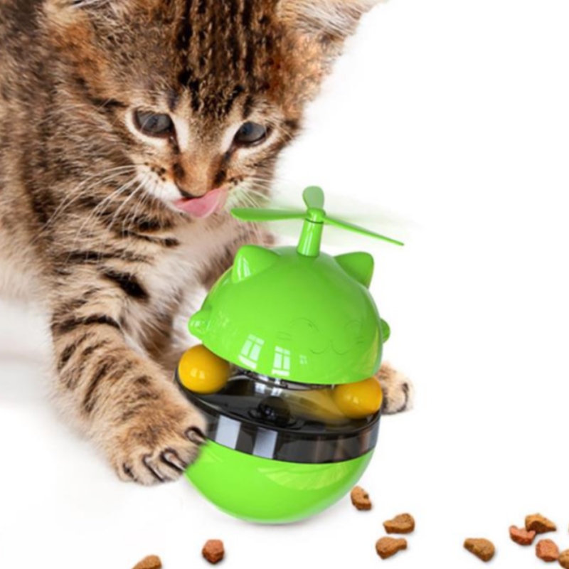 ตัวอย่างฟรี Amazon ของเล่นแมวอุปกรณ์สัตว์เลี้ยงแผ่นเสียงของเล่นรั่วอาหารลูกตลกแมวติดตนเองเพลิดเพลินกับแมวของเล่น