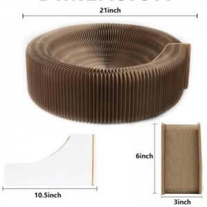 ลูกฟูกสัตว์เลี้ยงรอยขีดข่วนบอร์ดบดกรงเล็บของเล่นกระดาษลูกฟูกแมวรัง