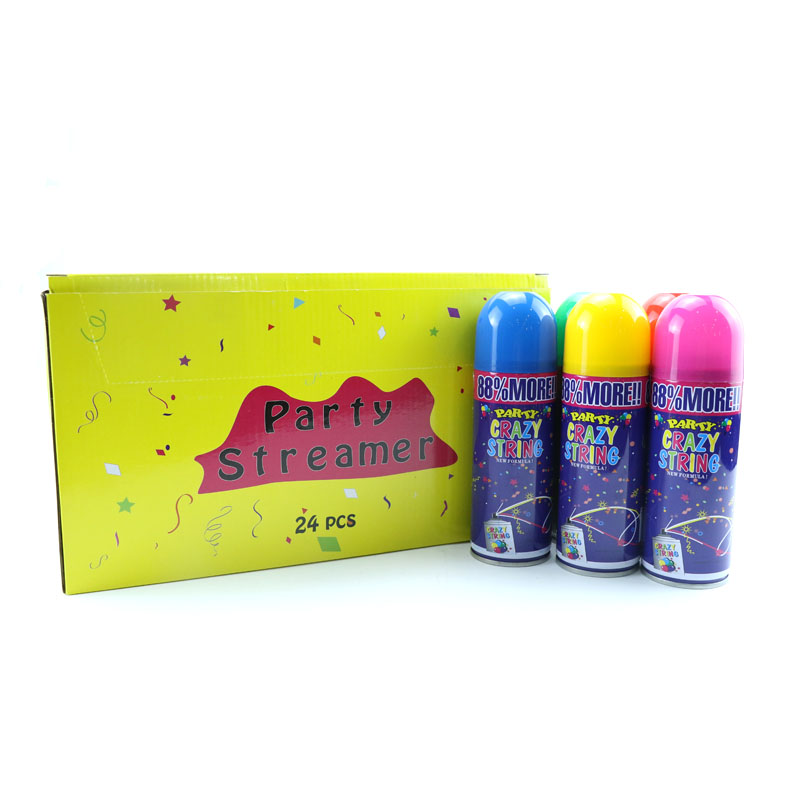 Party Crazy String 250ml สำหรับการกำจัดวัชพืชปาร์ตี้และการเฉลิมฉลอง