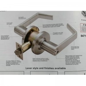 7205 เกรด 2 หน้าที่การค้าประตูสำนักงานคีย์ล็อคเซ็ต, ซาตินโครเมี่ยมเสร็จสิ้น