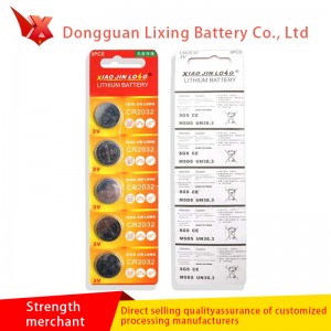 ผู้ผลิตแบตเตอรี่เป็นแบตเตอรี่พิเศษสำหรับไฟฉายขนาดเล็ก CR2032 3.0V ปุ่มเชื่อมต่อแบตเตอรี่