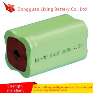 NI-MH AA1800 4.8V หมายเลข 5 แบตเตอรี่ควบคุมระยะไกลแบบชาร์จไฟได้สำหรับแบตเตอรี่ของเล่นขายโดยตรงโดยผู้ผลิต