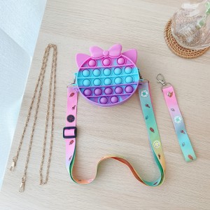 Bubble Fidget ของเล่นกระเป๋าสะพาย, ซิลิโคนป๊อป Bubble Midget กระเป๋าถือ