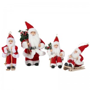 8 \\\\ \\\"นิ้วคริสต์มาสซานตาคลอสเครื่องประดับตกแต่งต้นไม้แขวนรูปแกะสลักคอลเลกชันตุ๊กตาจี้ขนาดเล็ก...