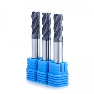 ทังสเตนคาร์ไบด์ CNC เครื่องมือ 4 เครื่องตัดขลุ่ยขลุ่ย 4 45 องศา End Mill สำหรับเหล็กคาร์บอน