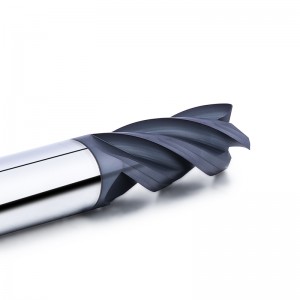 ทังสเตนคาร์ไบด์ CNC เครื่องมือ 4 เครื่องตัดขลุ่ยขลุ่ย 4 45 องศา End Mill สำหรับเหล็กคาร์บอน