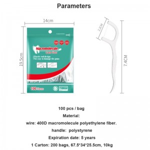 100 ชิ้นกระเป๋าที่มีคุณภาพสูงทันตกรรมไหมขัดฟันผู้ผลิตทันตกรรมเลือกไหมขัดฟันสำหรับผู้ใหญ่ไหมขัดฟัน