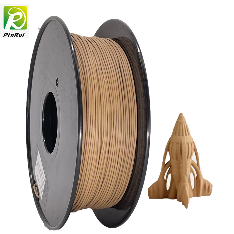 Pinrui เครื่องพิมพ์ 3D 1.75 มม. เส้นใยไม้สีเข้มสำหรับเครื่องพิมพ์ 3D