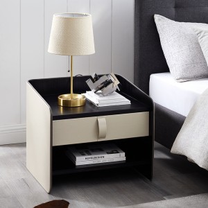 อิตาลีการออกแบบที่ทันสมัยหรูหรา Big Nightstands หนังโต๊ะข้างเตียงเฟอร์นิเจอร์ห้องนอน