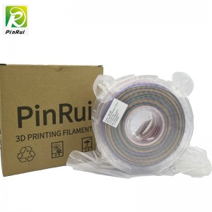 Pinrui G Litter PLA 1.75 มม. เครื่องพิมพ์ 3D เส้นใยประกายไฟระยิบระยับสีรุ้ง