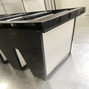 ประสิทธิภาพปานกลาง F7 กรอบพลาสติก 592 x 592X 292 มม. ขนาดเล็กจีบขนาดกะทัดรัด 4 โวลต์ธนาคาร HVAC กรองอากาศ