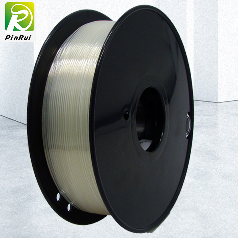 Pinrui ที่มีคุณภาพสูง 1 กิโลกรัม 3D PLA เครื่องพิมพ์ Filament สีโปร่งใสบริสุทธิ์