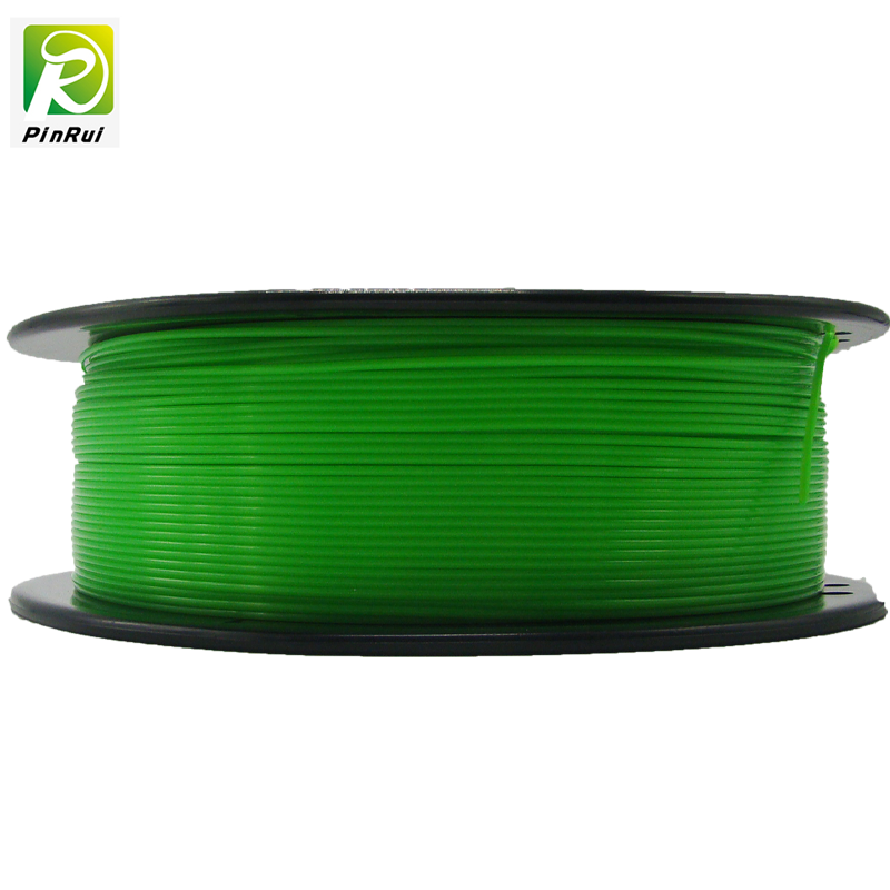 Pinrui ที่มีคุณภาพสูง 1 กิโลกรัม 3D PLA เครื่องพิมพ์ Filament สีเขียวโปร่งใส