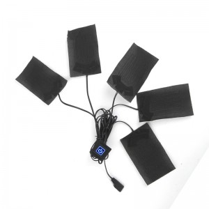 ผู้ผลิตที่มีคุณภาพสูง 5 โวลต์ 7.4 โวลต์ไฟฟ้าคาร์บอนไฟเบอร์สำหรับแจ็คเก็ตเสื้อผ้า