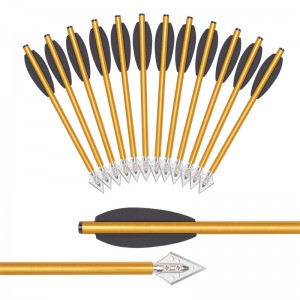 Elongarrow สลักเกลียวอลูมิเนียมลูกศร 160 มม. สำหรับปืนพก crossbow การล่าสัตว์กลางแจ้ง