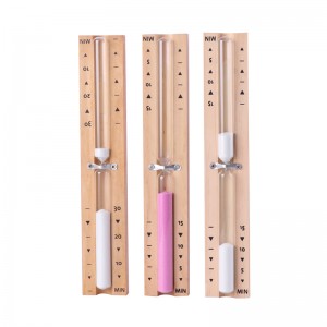 โรงงานขายส่ง 5 15 นาที Eco Eco ที่มีสีสัน rotatable hourglass wood sana sand timer