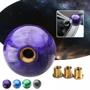 Universal Manual Racing Car Adaptation Gear Shift Knob Resin Ball Head กับอะแดปเตอร์แกะสลักลูกบิดและ AdapterFactory Wellesale Custom