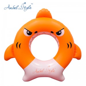 แหวนว่ายน้ำฉลามเด็กที่พองได้ใหม่