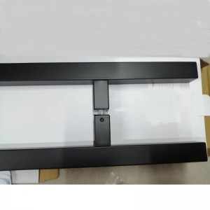 SS-031 สีดำคุณภาพสูงสแตนเลสสตีลประตูสตีลดึงด้ามจับมือจับรูปสองด้าน, ขนาดสองนิ้วที่จับประตูบานเลื่อนสี่เหลี่ยมจัตุรัสสี่เหลี...