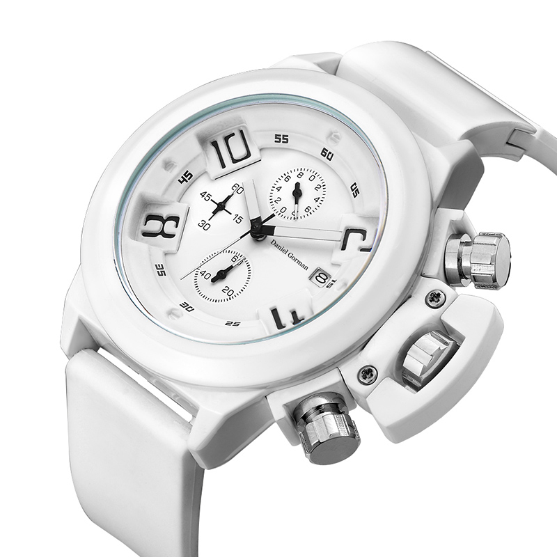 Daniel Gormantop แบรนด์ Luxury Sport Watch Men นาฬิกาทหารสีน้ำเงินสายยางอัตโนมัตินาฬิกากันน้ำ RM2208