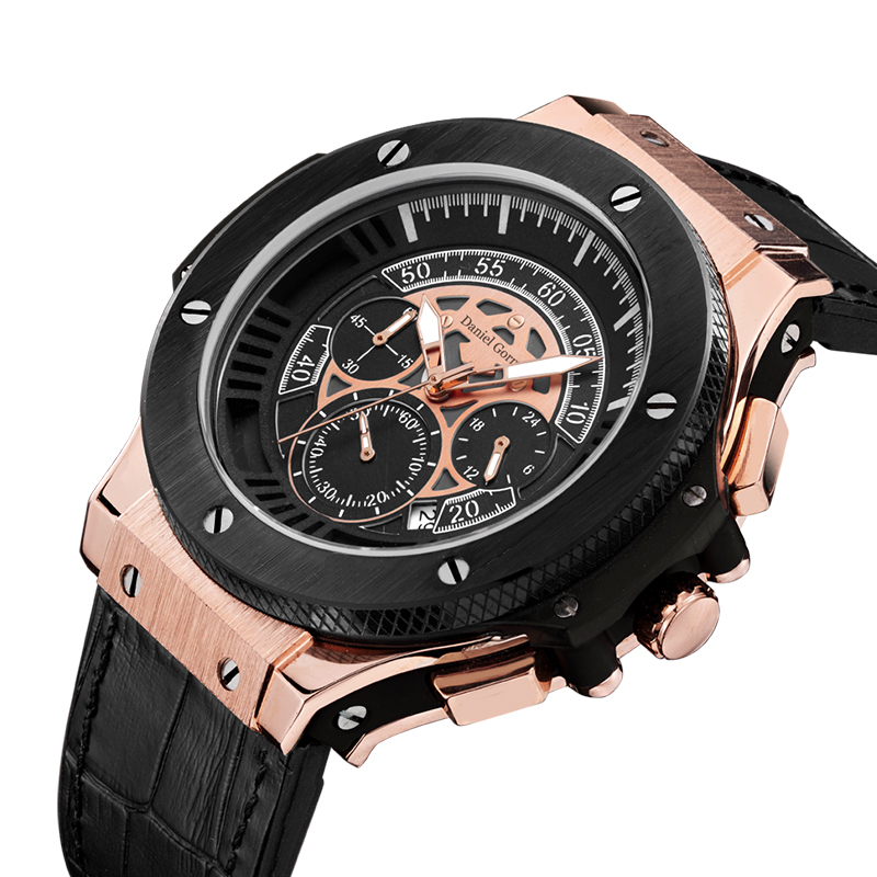 Daniel Gormantop แบรนด์ Luxury Sport Watch Men นาฬิกาทหารสีน้ำเงินสายยางอัตโนมัตินาฬิกากันน้ำ RM2204