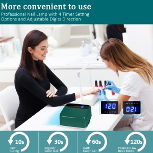 M&r 602pro โคมไฟเล็บ LED ไร้สายสีเขียว, เครื่องเป่าเล็บไร้สาย, ไฟเล็บ LED ขนาด 72W แบบชาร์จไฟได้ 72W, เจลพกพา UV LED ตะเกียง LED พร้อมเซ็นเซอร์...