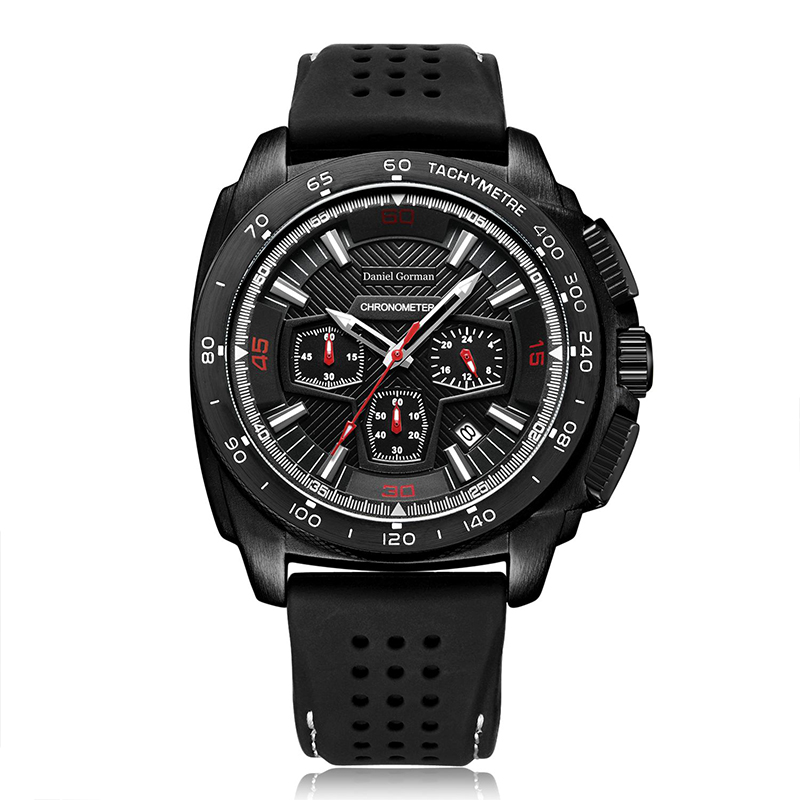 Daniel Gormantop แบรนด์ Luxury Sport Watch Men นาฬิกาทหารสีน้ำเงินสายยางอัตโนมัตินาฬิกากันน้ำ RM2206