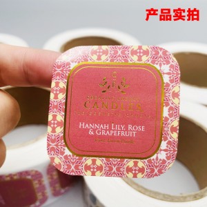 สีบรอนซ์สีโปร่งใสติดอยู่กับตัวเองสีเงินร้อน L0G0 แผ่นกระดาษเคลือบฉลากติดฉลากติดกาวด้วยตนเอง