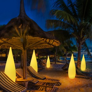 สวนลานสวนสระว่ายน้ำตกแต่งที่ทันสมัย ​​LED ยืนพื้นแสงระยะไกล RGB เปลี่ยนสี LED ไฟพื้นไฟไฟกลางแจ้งแบตเตอรี่พลังงานกันน้ำชาร์จไฟไ...