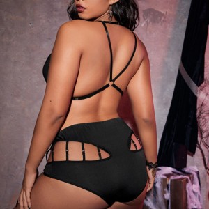 แหวนรายละเอียดโซ่เชื่อมโยงตัดชุดชุดชั้นในเซ็กซี่