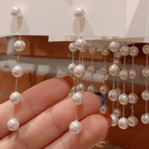 ต่างหูไข่มุกทองคำ 18k สำหรับสาว ๆ