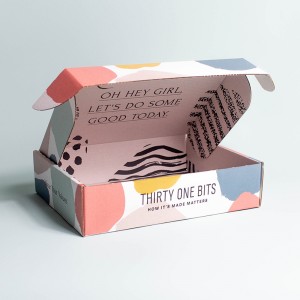 กล่องเสื้อยืดหน้าจอสีชมพูสองด้าน